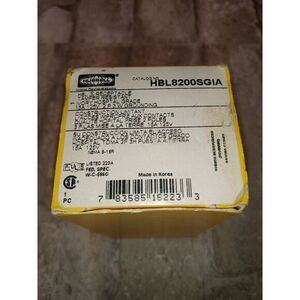 Hubbell Ivory Hospital‎ Grade Receptacle Catalog No HBL8200SGIA